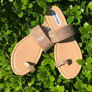 Steve Madden Rose Goad Rhinestone Sandals